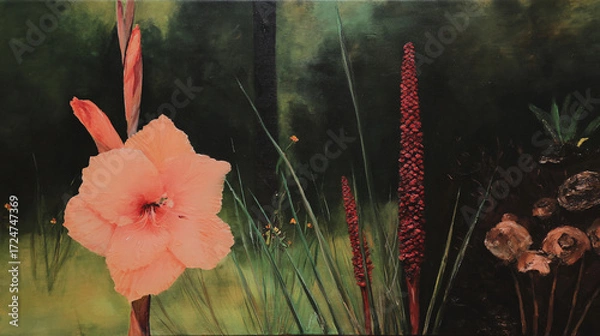 Obraz FLOWERS PAINT. WALLPAPER. BACKGROUND