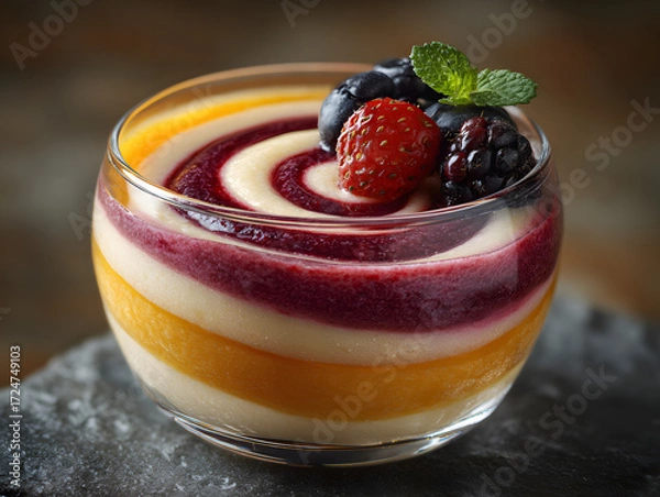 Obraz dessert swirl fruit accent modern 