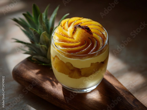 Obraz dessert swirl pineapple mango 