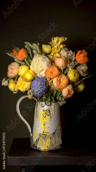 Obraz FLOWERS PAINT. WALLPAPER. BACKGROUND