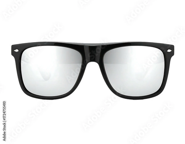 Obraz Black, mirrored sunglasses, front view