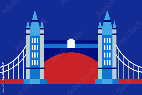 Obraz golden gate bridge silhouette vector