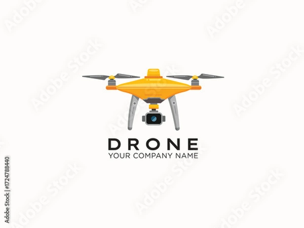 Fototapeta Drone logo design vector template