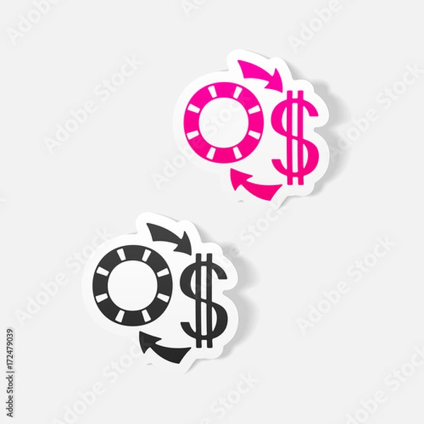 Fototapeta realistic design element: exchange chips