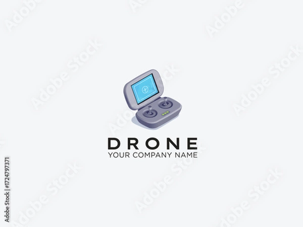 Fototapeta Drone logo design vector template