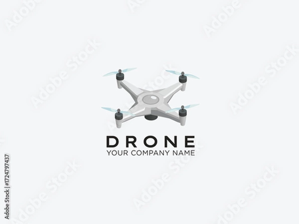 Fototapeta Drone logo design vector template