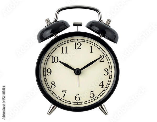 Obraz Black alarm clock, showing a specific time