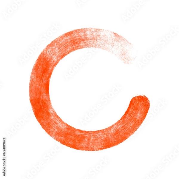 Fototapeta A fiery red ring slowly fades into darkness symbolizing a cycle of passion and rebirth in a bold