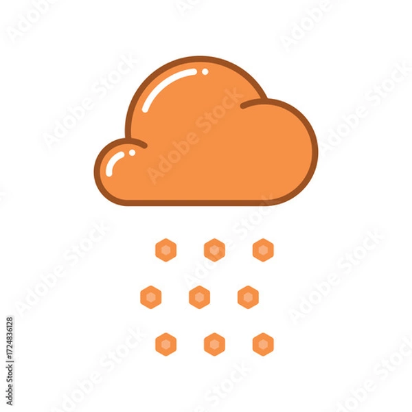 Obraz hail icon vector design template elegant style