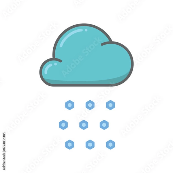 Obraz hail icon vector design template elegant style