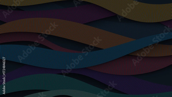 Fototapeta Abstract colorful wave background design with smooth vector pattern