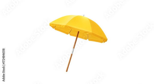 Obraz yellow umbrella isolated on white