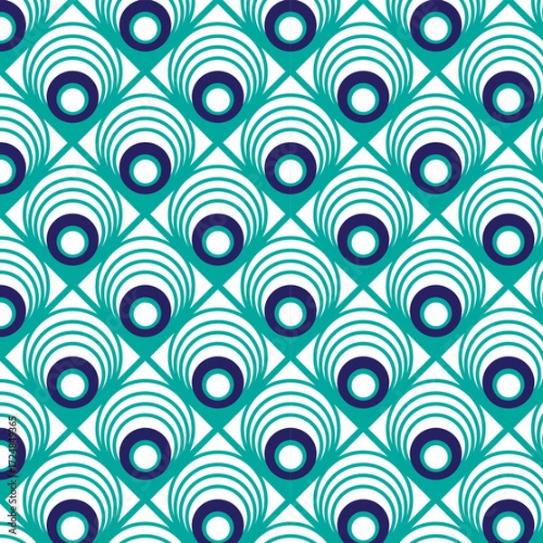 Obraz modern circle geometric pattern design vector
