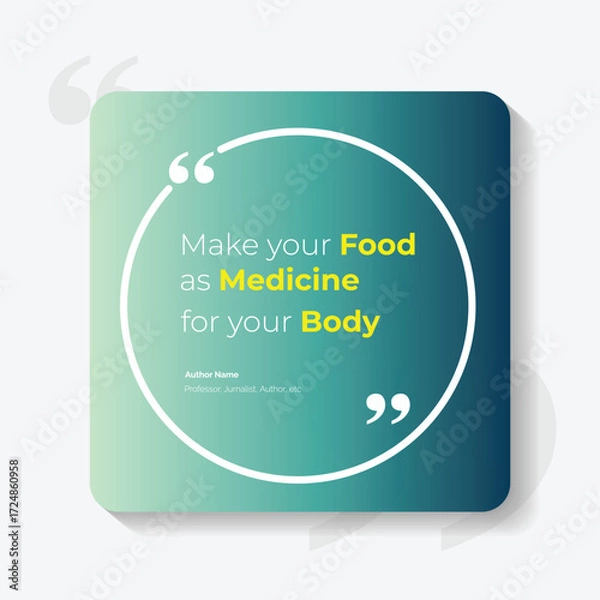 Fototapeta Gradient Bubble testimonial banner, quote, infographic. Social media post template designs for quotes. Empty speech bubbles, quote bubbles and text box