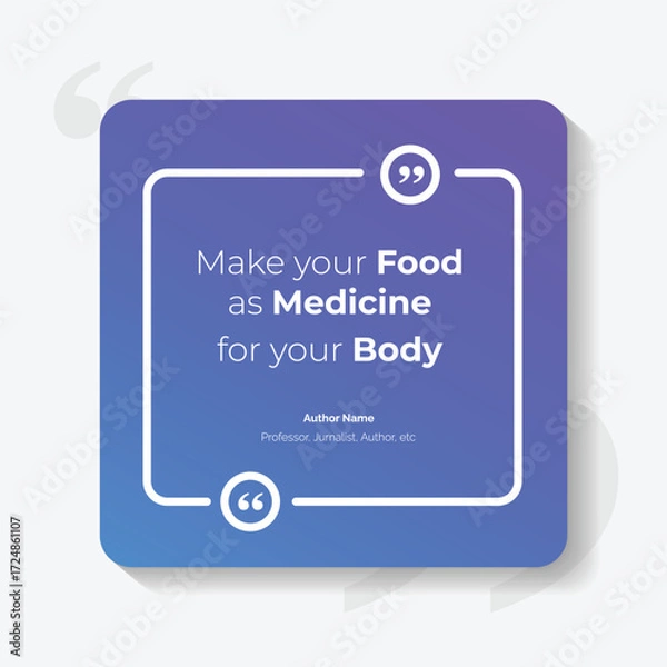 Fototapeta Gradient Bubble testimonial banner, quote, infographic. Social media post template designs for quotes. Empty speech bubbles, quote bubbles and text box