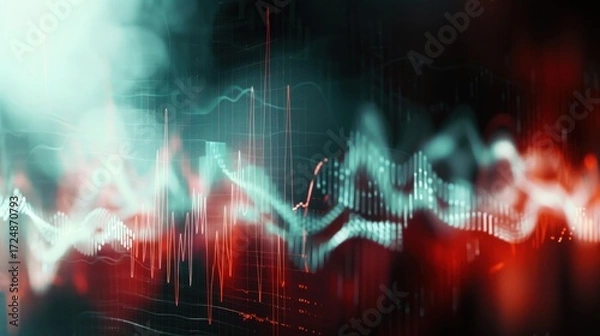 Fototapeta Abstract data visualization graphic
