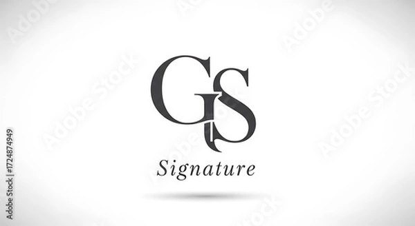 Fototapeta Elegant  design featuring the intertwined letters GS, a sophisticated and timeless monogram.