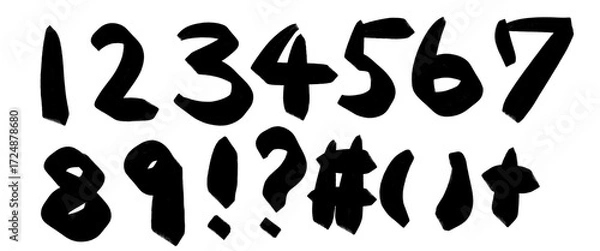 Obraz 数字、記号、手描き