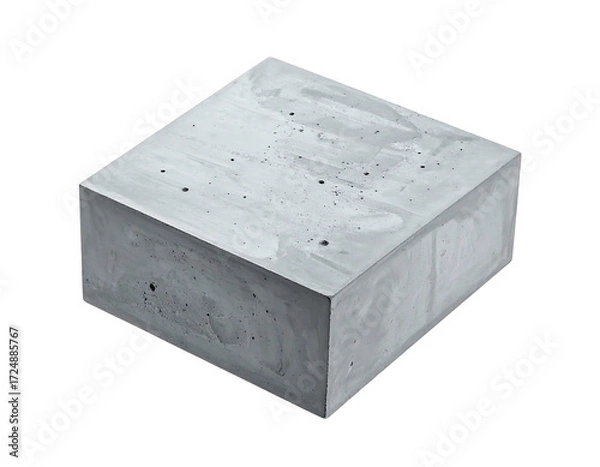 Obraz Gray concrete cube, textured surface