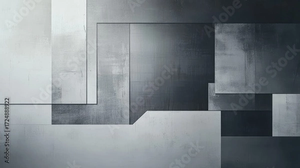 Obraz Abstract geometric pattern with varying shades of gray tones