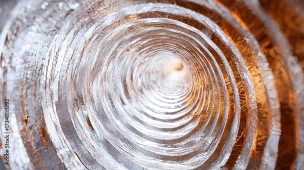 Fototapeta Ice tunnel concentric circles