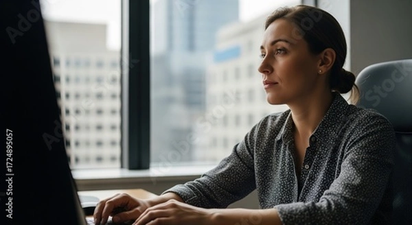 Fototapeta Mindful Break at Work: Short Rest for Productivity & Well-being