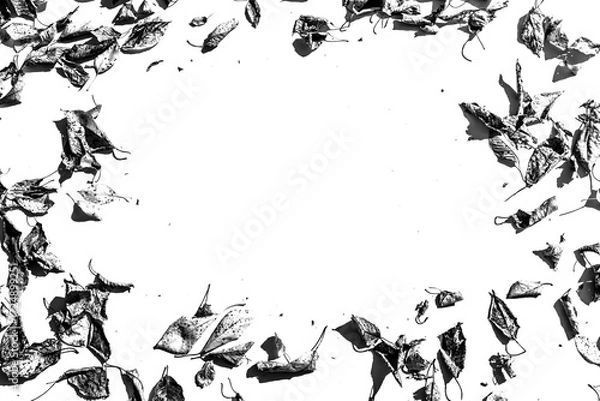 Fototapeta a grey shadow tree with leaves on a png background.