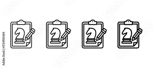 Fototapeta Strategy Multiple Line Icon Element