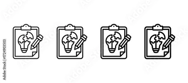 Fototapeta Solution Multiple Line Icon Element