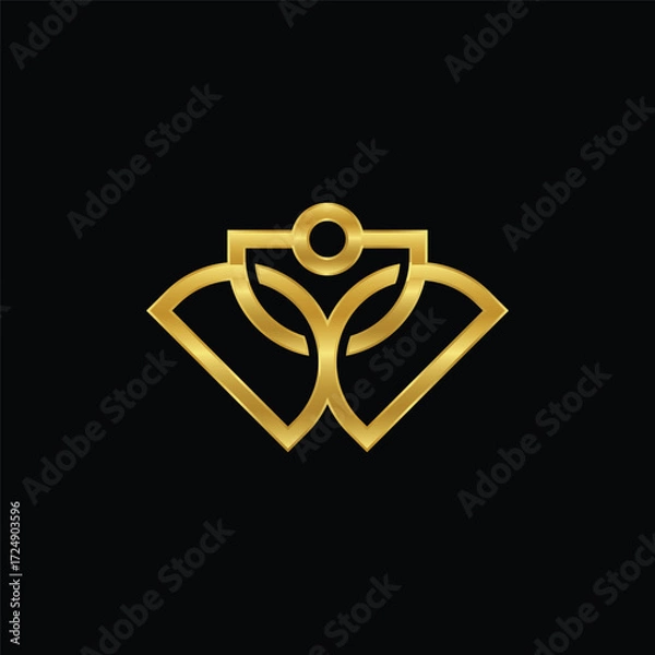 Fototapeta Minimalist Luxury Abstract Initials DDD Logo Design Inspiration