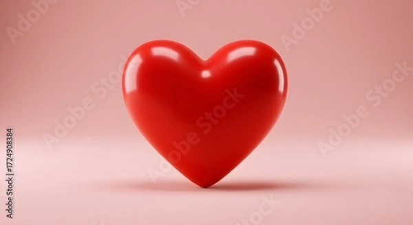 Obraz Red heart shape symbol