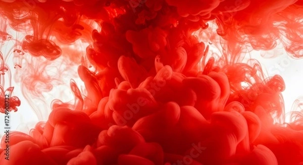 Obraz Red ink diffusion