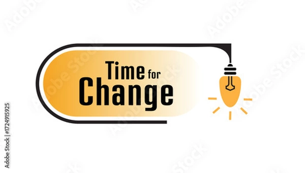 Fototapeta time for change sign 