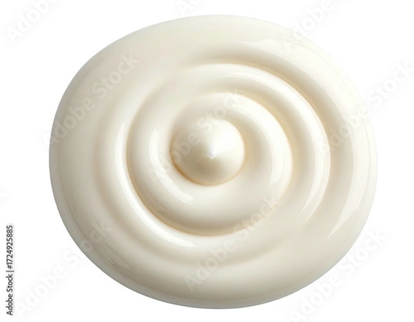 Obraz Creamy, smooth, circular spread with radiating swirls