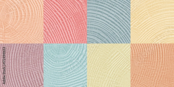 Fototapeta Wood texture, different shades, pattern mosaic, seamless pattern, vector panel