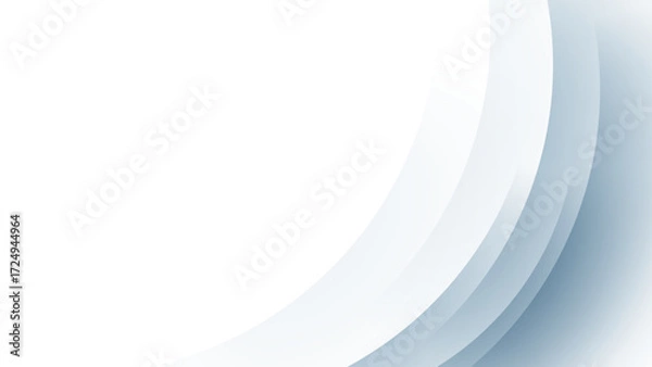 Fototapeta white abstract background with overlapping curved lines