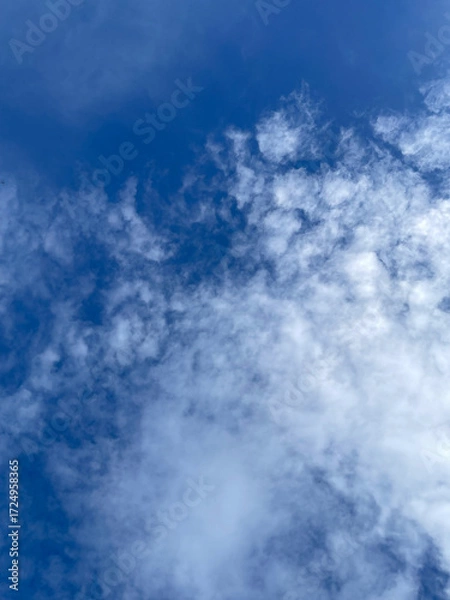 Fototapeta Image of a blue sky and some clouds with copy space for text.	
