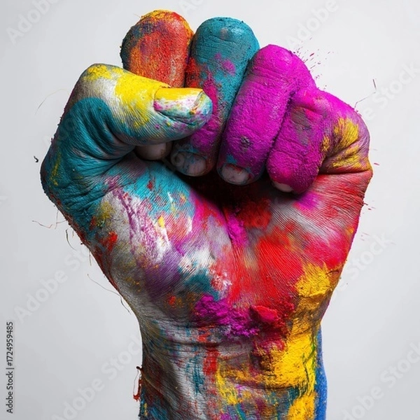 Obraz Abstract Colorful Freedom Concept, Vibrant Artistic Expression