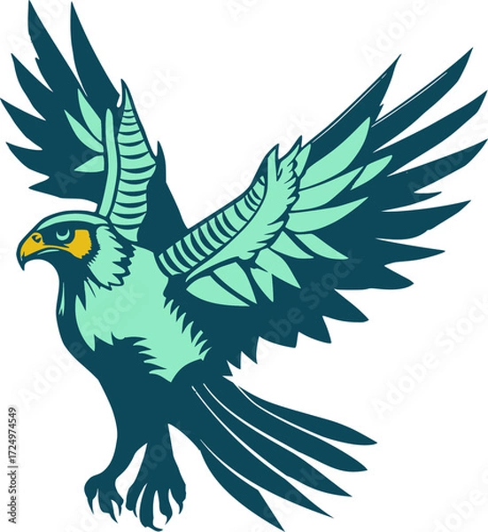 Obraz Flying Eagle Illustration for Graphic Design