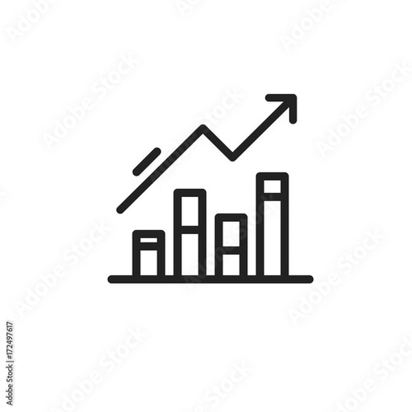 Obraz Graph Vector Line Icon