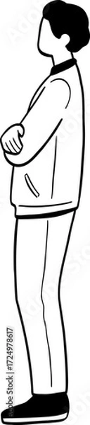 Fototapeta cute cartoon character illustration of people.