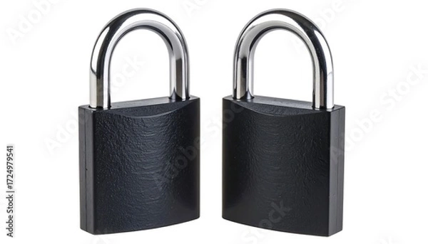 Obraz Two black padlocks