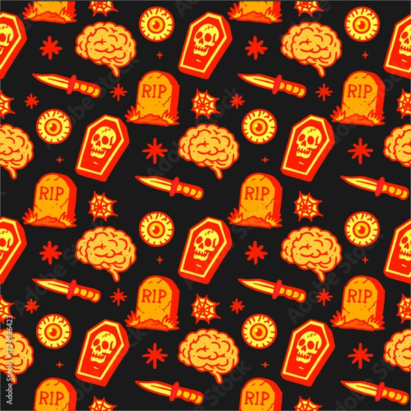 Obraz halloween seamless pattern