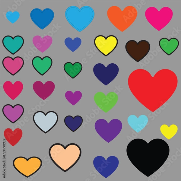 Fototapeta seamless hearts pattern