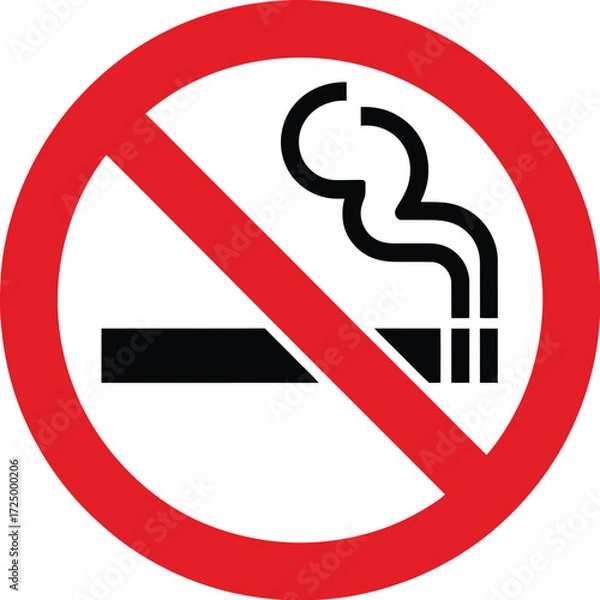 Fototapeta no smoking sign vector