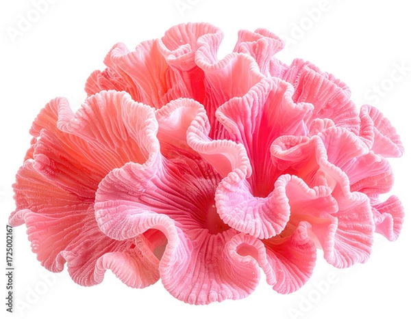 Obraz Close-up of a cluster of delicate, ruffled, coral-pink fungi