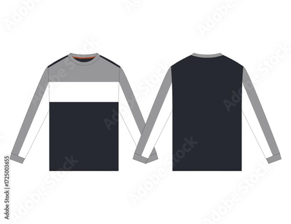 Fototapeta grey black white color jersey template design vector