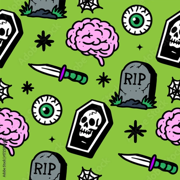Obraz halloween seamless pattern