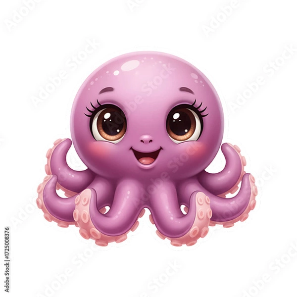 Fototapeta cute animal cartoons with playful expressions and colorful designs, adorable character illustrations for children's content, charming wildlife isolated on transparent background PNG