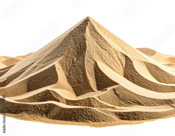 Obraz A large pile of light beige sand, sculpted into a pyramid shape